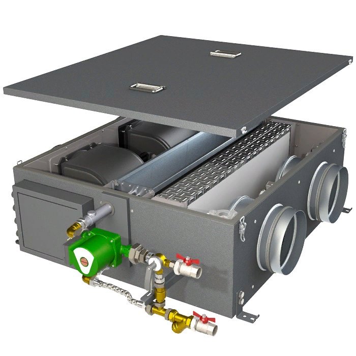 Компактная приточная установка с электрическим нагревателем Тепломаш КЭВ-ПВУ205Е